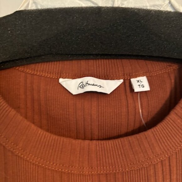 *New with tags* Reitmans Burnt Orange Ribbed Sleeveless Top High Neck XL - Picture 5 of 6